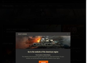 How worldoftanks.eu looks like on a tablet such as an iPad.