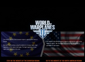 How worldofwarplanes.eu looks like on a tablet such as an iPad.