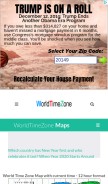 How worldtimezone.com looks like on a mobile device such as an iPhone.