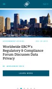 How worldwideerc.org looks like on a mobile device such as an iPhone.