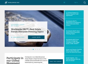 How worldwideerc.org looks like on a tablet such as an iPad.