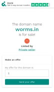 How worms.in looks like on a mobile device such as an iPhone.