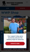 How woundedwarriorproject.org looks like on a mobile device such as an iPhone.