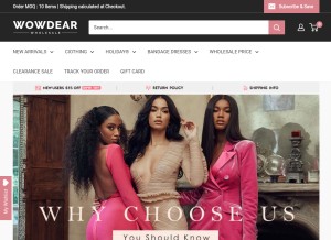 How wowdear.com looks like on a tablet such as an iPad.