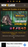 How wowisclassic.com looks like on a mobile device such as an iPhone.