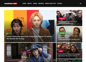 How wowkeren.com looks like on a tablet such as an iPad.