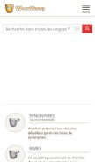 How woxikon.fr looks like on a mobile device such as an iPhone.