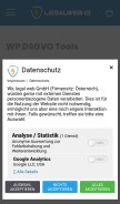 How wp-dsgvo.eu looks like on a mobile device such as an iPhone.