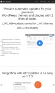 How wp-updates.com looks like on a mobile device such as an iPhone.