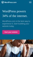 How wp.com looks like on a mobile device such as an iPhone.