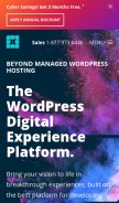 How wpengine.com looks like on a mobile device such as an iPhone.