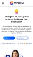 How wphrm.com looks like on a mobile device such as an iPhone.