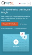 How wpml.org looks like on a mobile device such as an iPhone.