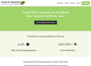 How wppopupmaker.com looks like on a tablet such as an iPad.