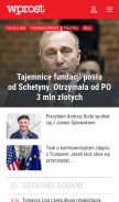 How wprost.pl looks like on a mobile device such as an iPhone.