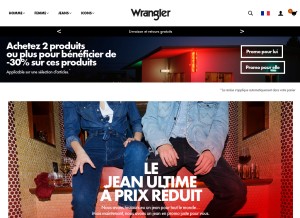 How wrangler.com looks like on a tablet such as an iPad.