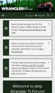 How wranglertjforum.com looks like on a mobile device such as an iPhone.