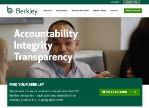 How wrberkley.com looks like on a tablet such as an iPad.