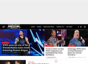 How wrestlingnews.co looks like on a tablet such as an iPad.