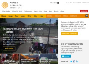 How wri.org looks like on a tablet such as an iPad.