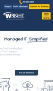 How wrighttechnologies.com looks like on a mobile device such as an iPhone.