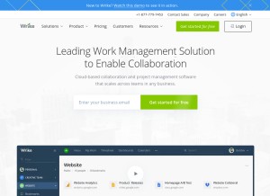 How wrike.com looks like on a tablet such as an iPad.
