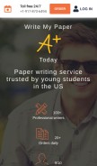 How writemypapertoday.org looks like on a mobile device such as an iPhone.
