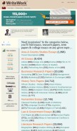 How writework.com looks like on a mobile device such as an iPhone.