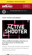 How wsau.com looks like on a mobile device such as an iPhone.