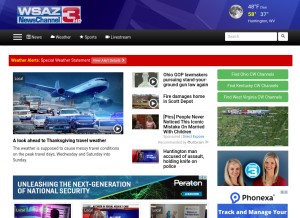 How wsaz.com looks like on a tablet such as an iPad.