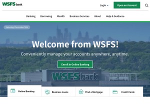 How wsfsbank.com looks like on a tablet such as an iPad.