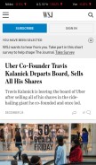 How wsj.com looks like on a mobile device such as an iPhone.