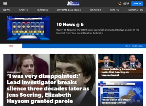 How wsls.com looks like on a tablet such as an iPad.