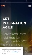 How wso2.com looks like on a mobile device such as an iPhone.