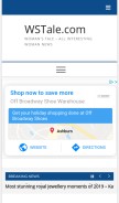 How wstale.com looks like on a mobile device such as an iPhone.