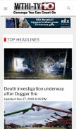 How wthitv.com looks like on a mobile device such as an iPhone.