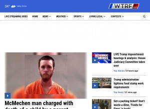 How wtrf.com looks like on a tablet such as an iPad.