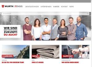 How wuerth-itensis.com looks like on a tablet such as an iPad.