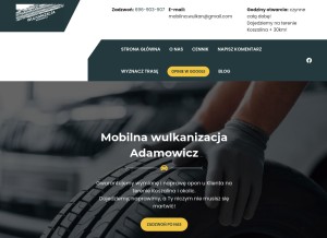 How wulkanizacja-adamowicz.pl looks like on a tablet such as an iPad.