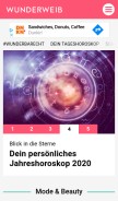 How wunderweib.de looks like on a mobile device such as an iPhone.