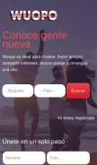 How wuopo.com looks like on a mobile device such as an iPhone.