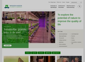 How wur.nl looks like on a tablet such as an iPad.