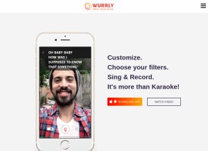 How wurrly.com looks like on a tablet such as an iPad.