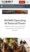 How wuwm.com looks like on a mobile device such as an iPhone.