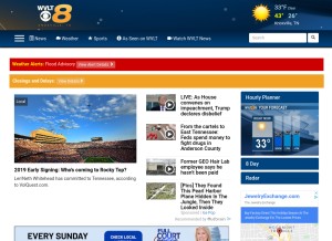 How wvlt.tv looks like on a tablet such as an iPad.