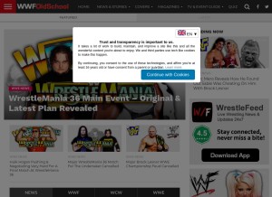 How wwfoldschool.com looks like on a tablet such as an iPad.