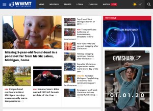 How wwmt.com looks like on a tablet such as an iPad.