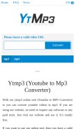 How www-ytmp3.com looks like on a mobile device such as an iPhone.