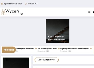How wyceny-jakoniuk.pl looks like on a tablet such as an iPad.