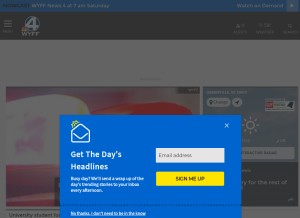 How wyff4.com looks like on a tablet such as an iPad.